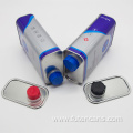 1L empty motor oil rectangular tin can